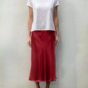 NWT Pharaoh Red Satin Skirt